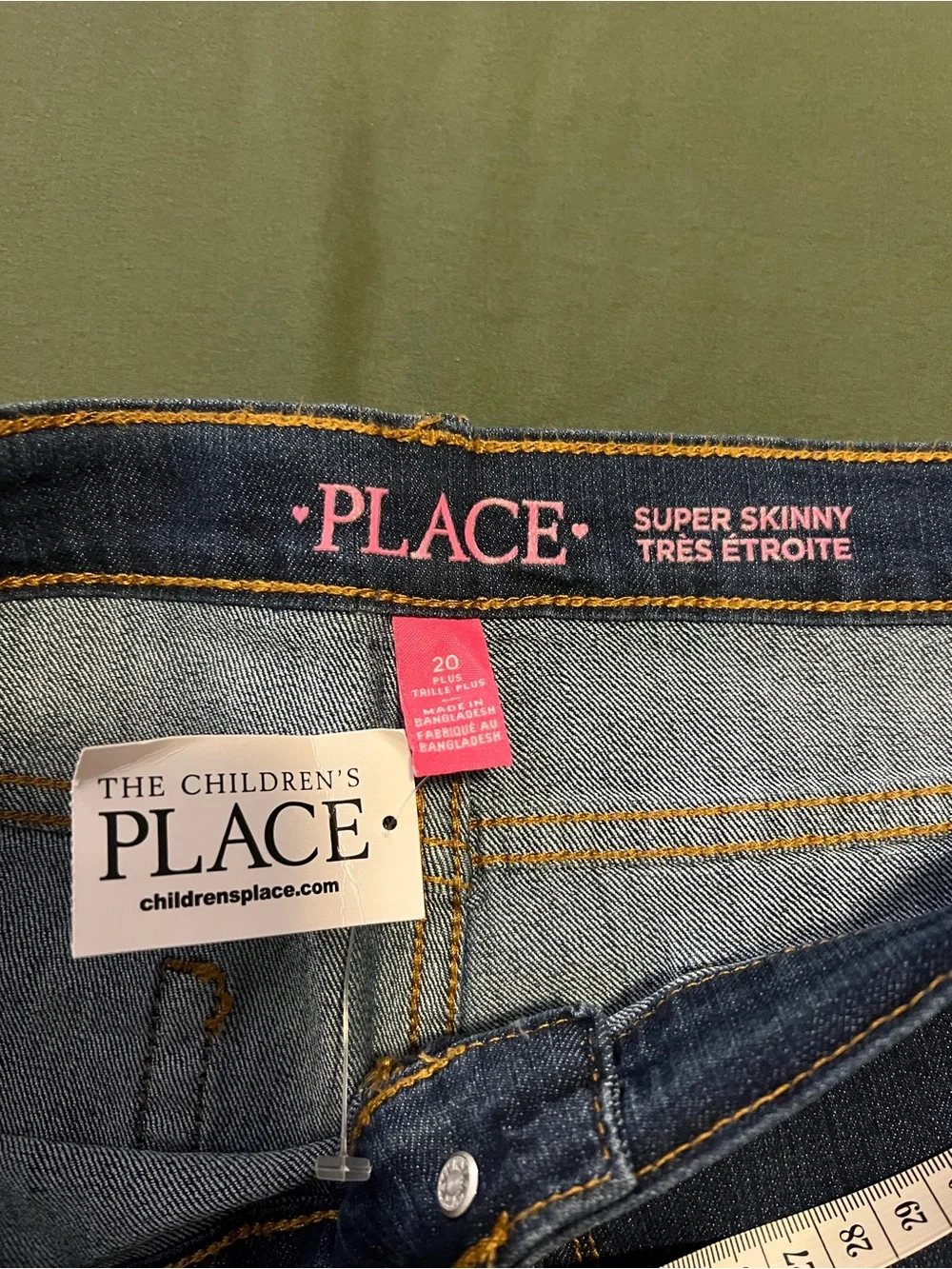 Dark Blue Faded Skinny Jeans Girl’s Size 20